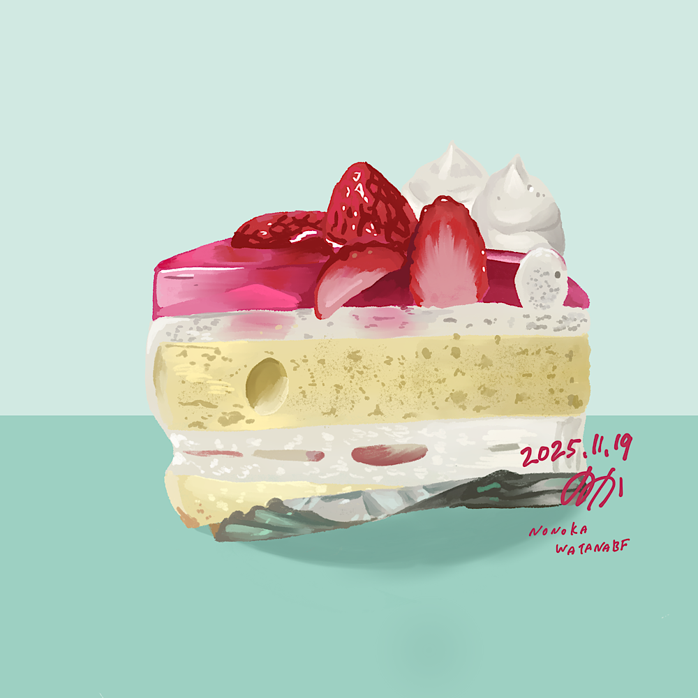 2025/11/19 ケーキのスケッチ/1時間