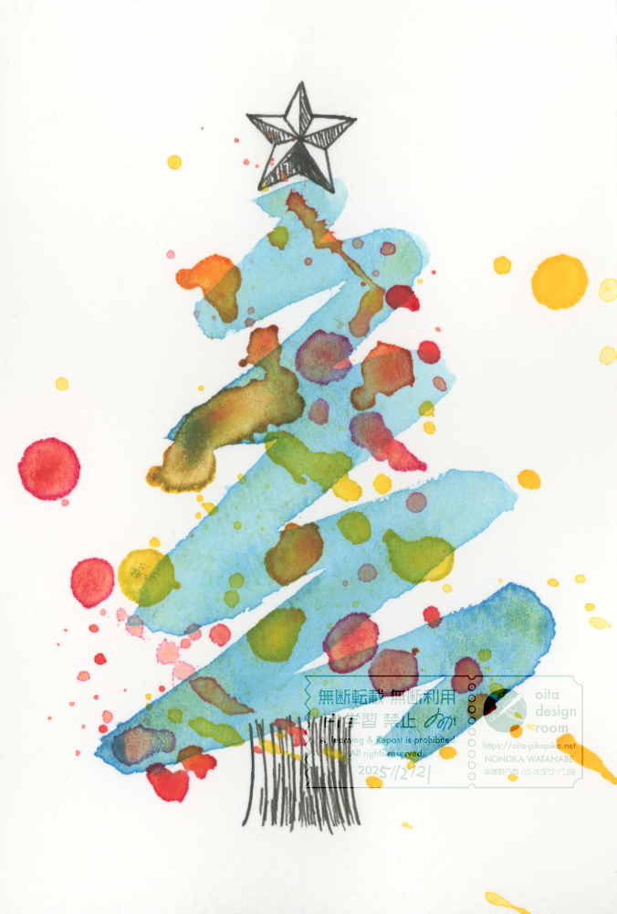 2025/12/21 クリスマスツリーのドローイング